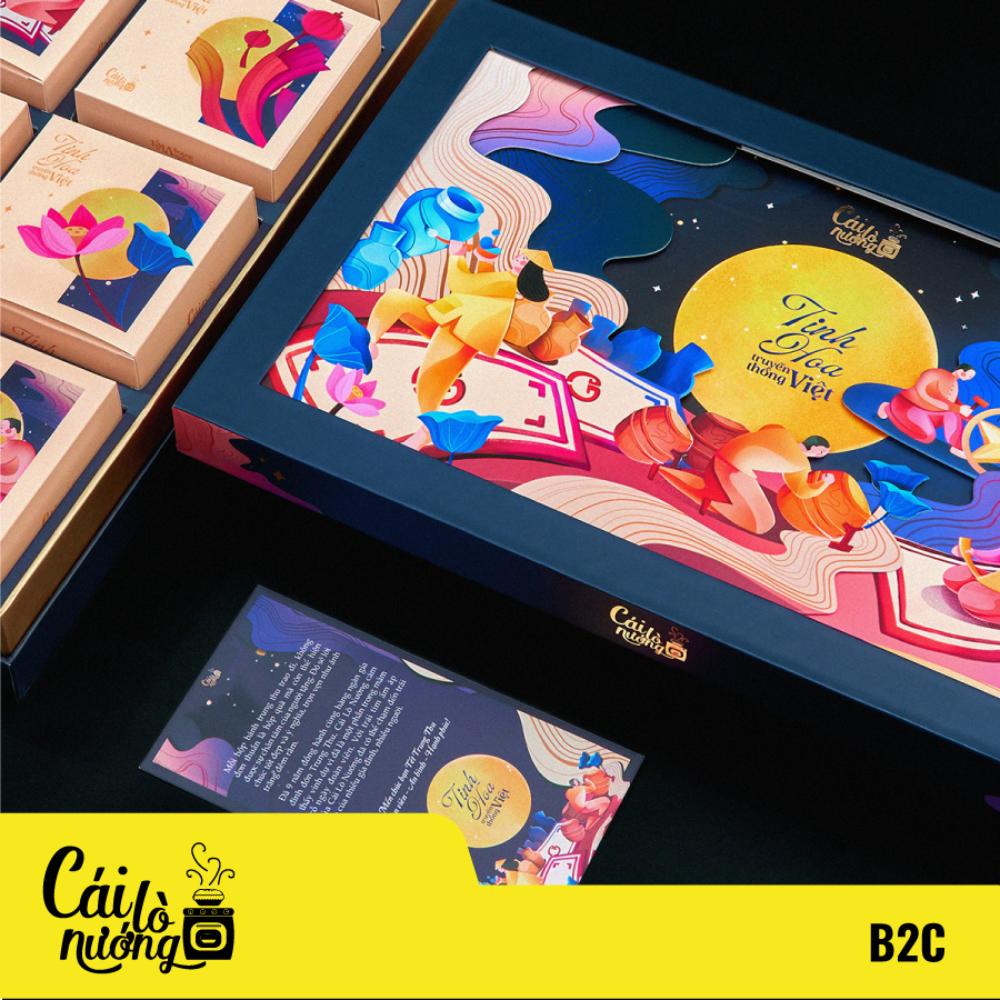 Trải nghiệm bao bì đặc biệt kể câu chuyện sản phẩm: Hộp quà Trung thu Cái lò nướng 2024