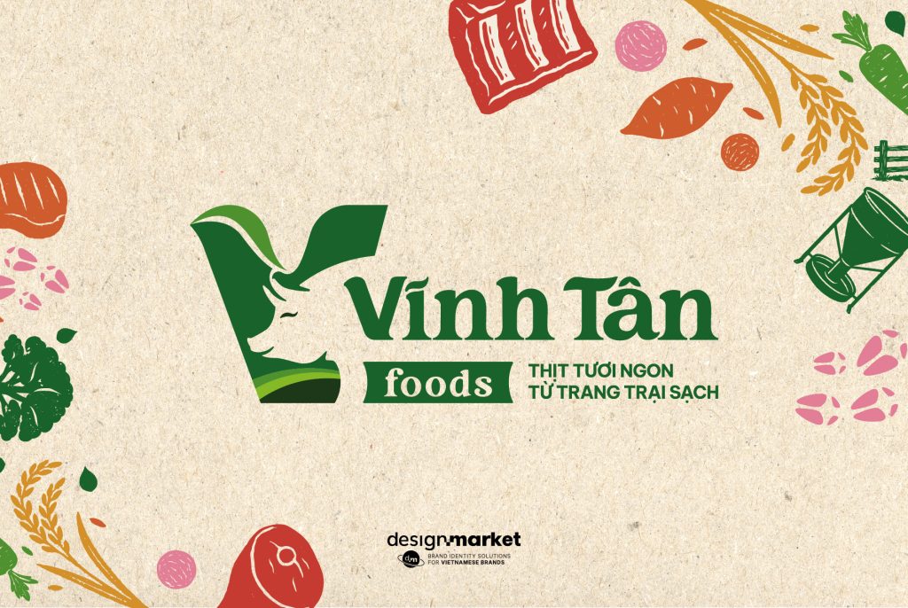 Bộ nhận diện mới của Vĩnh Tân Food một doanh nghiệp B2C